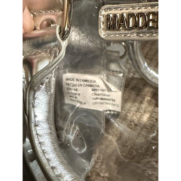 Madden NYC Clear & gray Stadium barrel bag Crossbody removable strap + handles - Picture 15 of 16